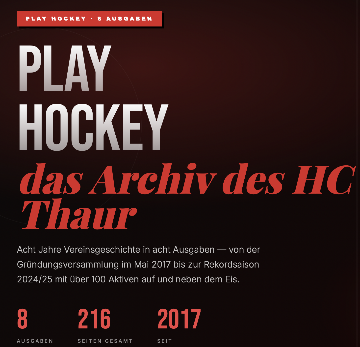 Vereinsmagazin HC Thaur 2025/26